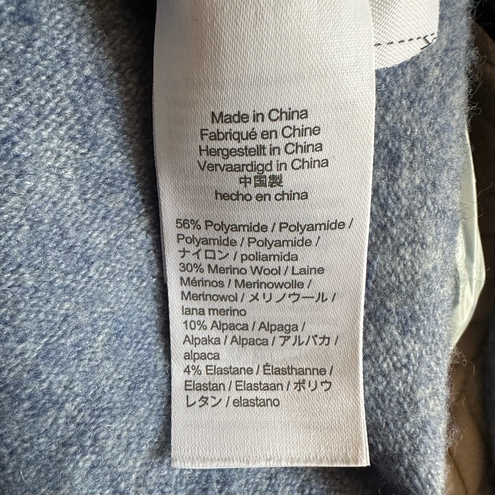 J. Crew Blue turtleneck oversized sweater, wool and alpaca, size XS, light blue - Picture 4 of 6